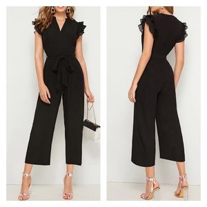 New SHEIN Prive Ruffle Sleeve Jumpsuit XS